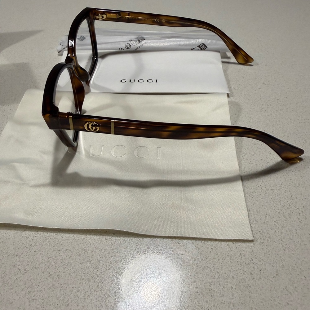 Gucci 55MM Cat Eye Tortoiseshell Women's Glasses - Picture 2 of 9